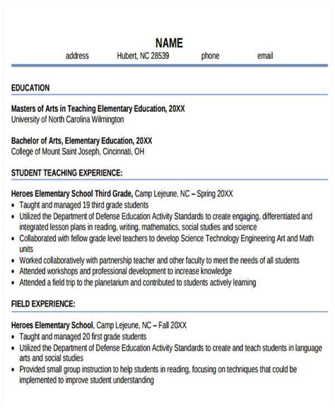 Free Downloadable Teacher Resume Templates