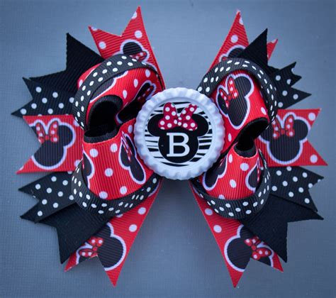 Minnie Mouse Bow Minnie Mouse Hair Bow Personalized Minnie Mouse Bow Minnie Mouse Party