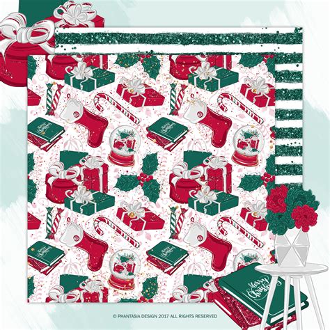 Christmas Digital Paper Pack By PhantasiaDesign | TheHungryJPEG