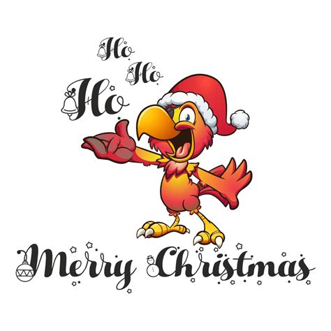 Ho Ho Ho Merry Christmas Parrot Vector Graphics Cre8iveskill