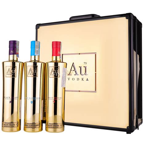 Au Vodka Light Up Case Cu 3 Sticle Vodka Finestore