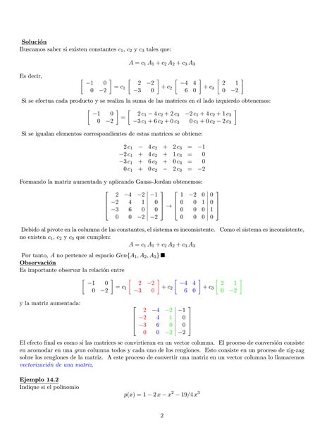 SOLUTION Conocimientos Previos Con Ejemplos Espacios Generados