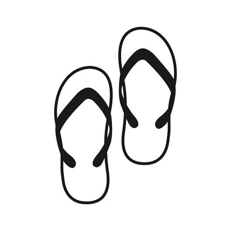 Flip-flops icon. Flip-flops vector illustration. Flip-flops silhouette ...