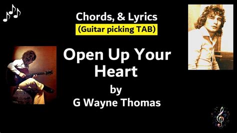 Open Up Your Heart By G Wayne Thomas Picking Version Standard Speed