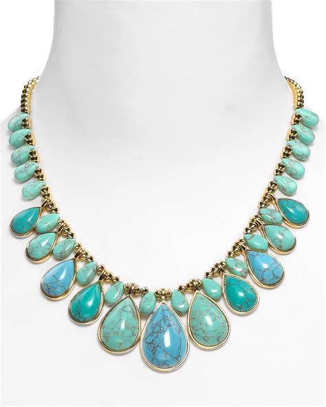 Lauren By Ralph Lauren Teardrop Turquoise Necklace 18 Bloomingdales