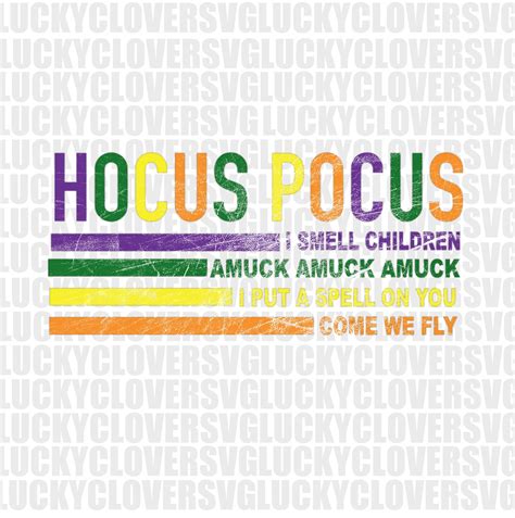 Hocus Pocus Svg I Smell Children Svg Amuck Amuck Amuck Svg Etsy