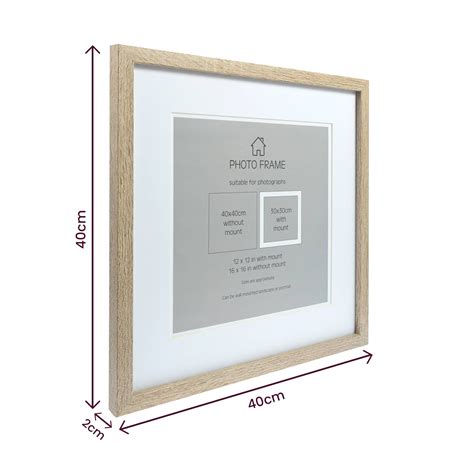 Oak Effect Photo Frame 40cm X 40cm Hobbycraft