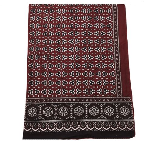 Traditional Block Printedhand Print Ajrak With Natural Dyes Buy Online