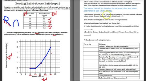 Ball And Ramp Worksheet In Class Youtube