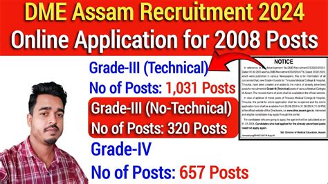 Dme Assam Recruitment Assam Govt Grade Lll Grade Iv New Vacancy