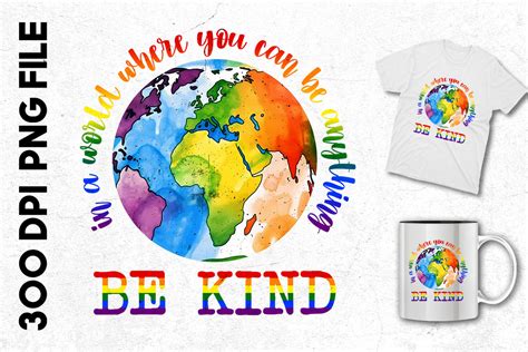 Rainbow Earth in a World Be Kind Graphic by Unlimab · Creative Fabrica