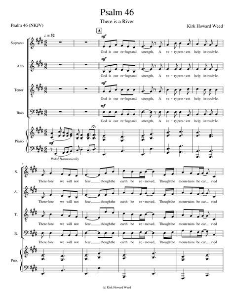 Psalm 46 Satb Sheet Music For Piano Soprano Alto Tenor And More