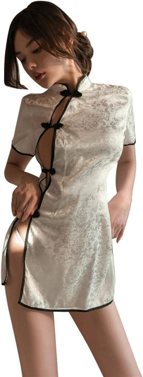 Amazon Agjgfm Sexy Chinese Cheongsam Dress Traditional Qipao Babydoll Cosplay Lingerie