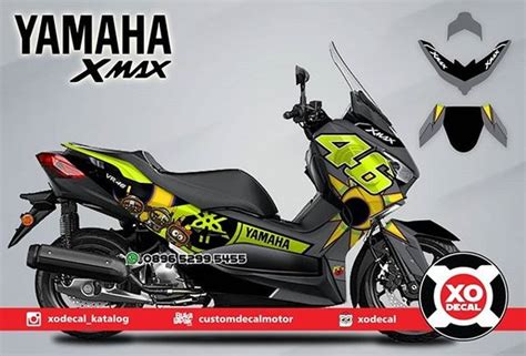 Jual Decal Sticker Yamaha Xmax Sun Moon Stabilo Rossi Design Di Lapak