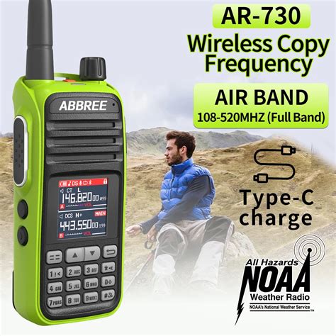 ABBREE AR 730 Full Band Wireless Copy Frequency Air Band Amateur