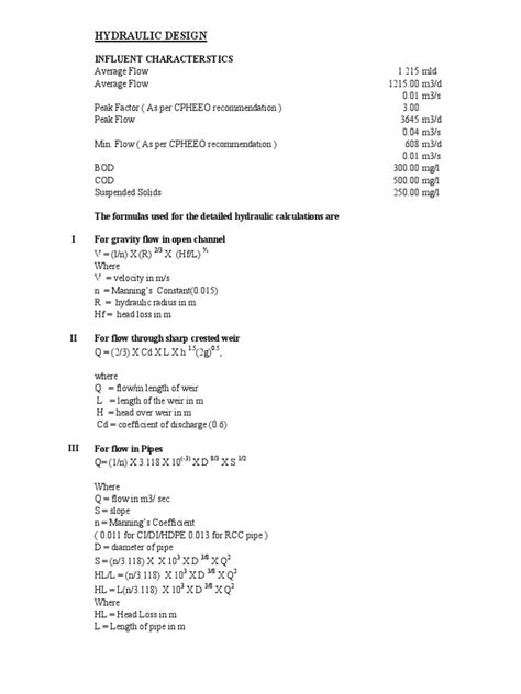 Hydraulic Design | PDF | Civil Engineering | Hydrology