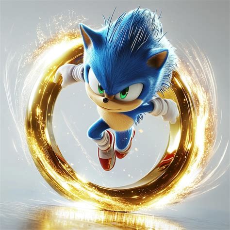 Imagem fotorrealista de Sonic the Hedgehog correndo | imagem Premium ...