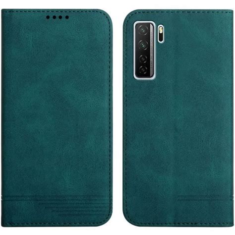 Coque Huawei Nova 7 SE Cuir PU avec Fente Carte et Support Magnétique