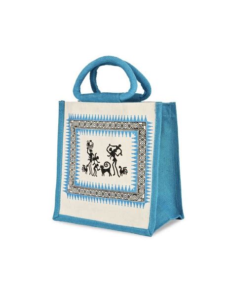 Blue Jute Lunch Bags Size Dimension 10X12X06 At Best Price In New Delhi