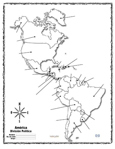 Mapa De America Sin Nombre Imagui