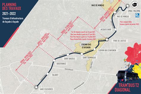 Trac Et Phasage Des Travaux Tcsp N Mes M Tropole Transport