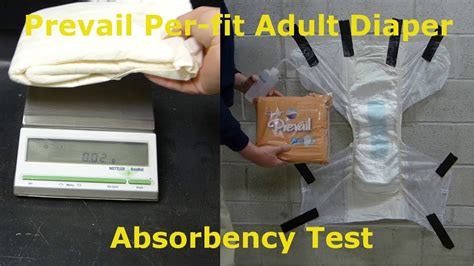 Prevail Per Fit Adult Diaper Brief Absorbency Test YouTube