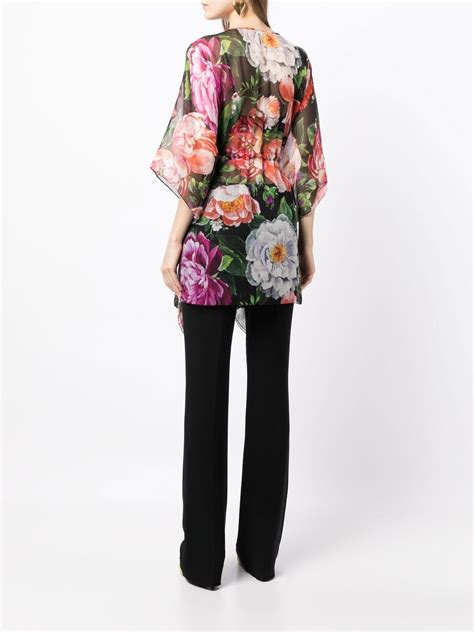 Dolce Gabbana Floral Print Silk Minidress Farfetch