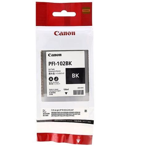 Canon PFI 102BK Black Genuine Ink Cartridge Ink Depot