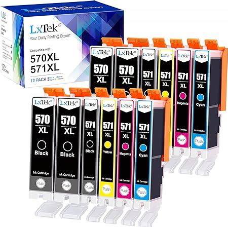 Kamo PGI 570 CLI 571 XL Multipack Compatible With Canon 570XL 571XL Ink