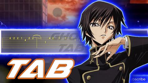 Code Geass Opening Colors Guitar Tab 譜 Tutorial Youtube