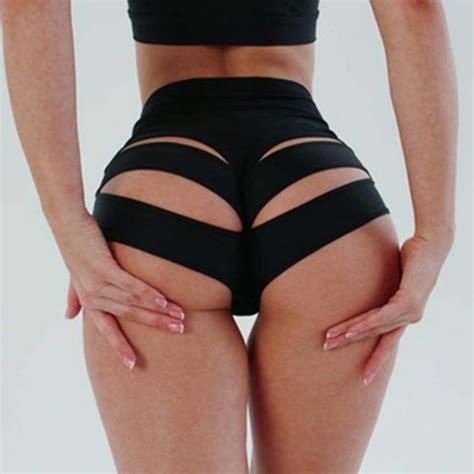 Rkzdsr Women Fashion Pure Color Pole Shorts Brief Knicker Cut Out