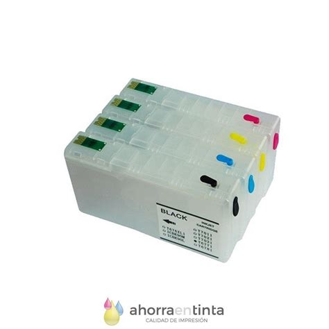 Epson Xl T Cartuchos De Tinta Vac Os Recargables Auto Reseteables