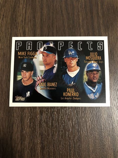 1996 Topps 432 Paul Konerko Raul Ibanez Rookie Baseball Prospects