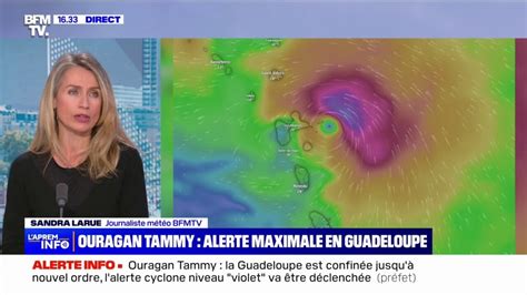 Ouragan Tammy En Guadeloupe Des Rafales De Vent Jusqu Km H Et De