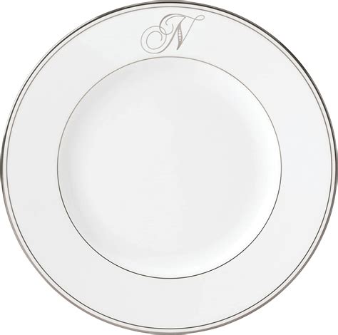 Lenox Federal Platinum Script Monogram Dinnerware Dinner