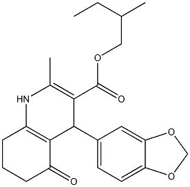 1 4 5 6 7 8 Hexahydro 5 Oxo 2 Methyl 4 1 3 Benzodioxol 5 Yl Quinoline