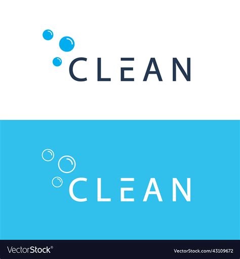 clean logo design template suitable  cleaning vector image