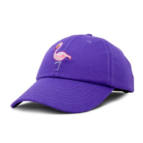 Dalix Flamingo Hat Womens Baseball Cap In Purple