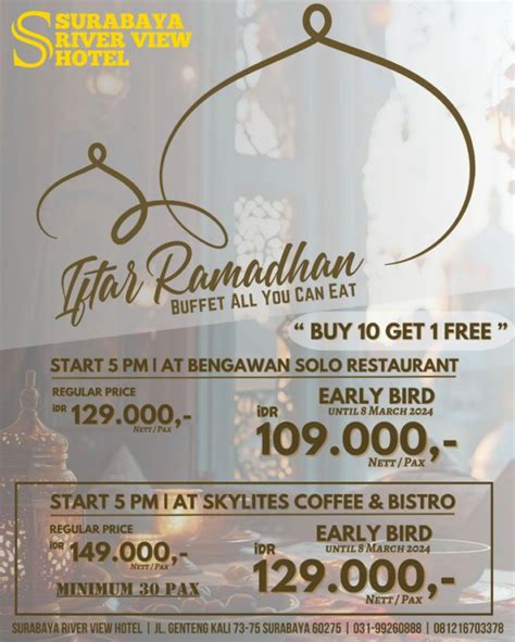 Promo Bukber All You Can Eat Di Hotel Bintang Dan Surabaya