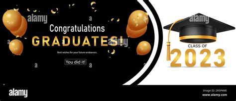 Graduation greeting vector design. Congratulations graduates text with ...