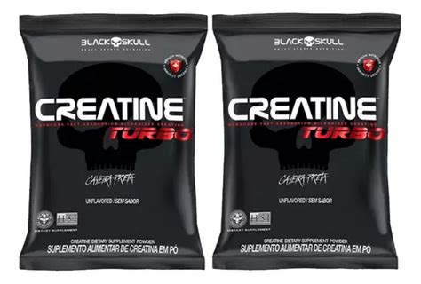 2x Creatina Monohidratada Turbo Refil 1kg Black Skull Frete grátis