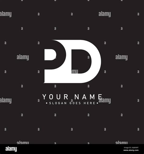 Simple Business Logo For Initial Letter PD Alphabet Logo Monogram