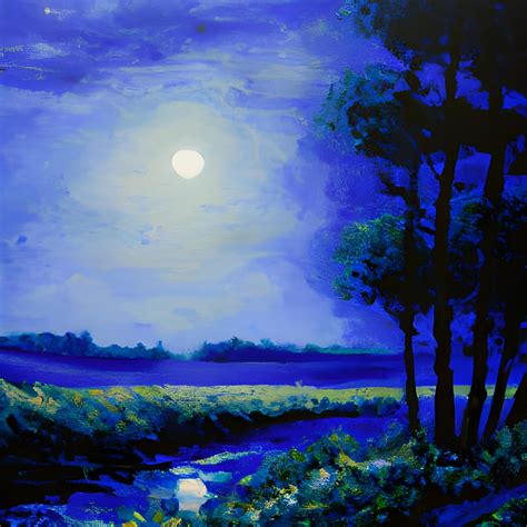 Moonlight landscape by elabuelokraken on DeviantArt