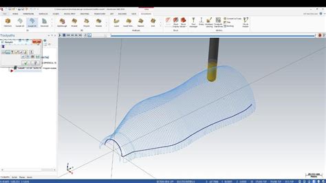 Tutorial Mastercam 2019 Toolpath Milling Swept 3d Youtube