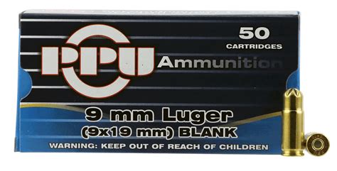 Ppu Ppb L Blank Ammo Mm Luger Rd Box Gunstuff