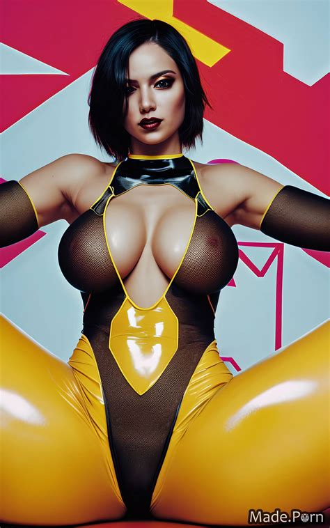 Porn Image Of Bikini Green Cyberpunk Red Cyan Metal Created By Ai