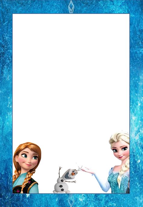 Free Printable Frame Png Frozen Birthday Cards