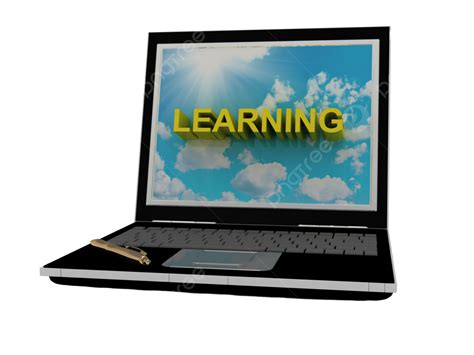 Learning Sign On Laptop Screen Classroom Information Wisdom