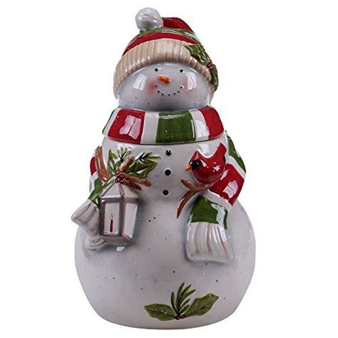 Certified International Snowman S Sleigh 3D Cookie Jar 11 Multicolor