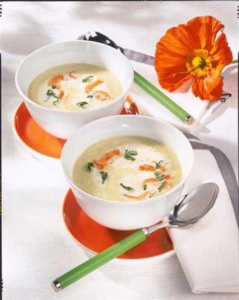 Kohlrabi Creme Suppe mit Räucherlachs Lachs rezept Räucherlachs